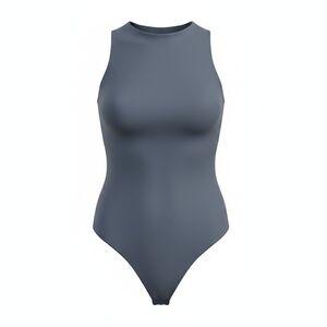 Abound High-Neck One-Piece Swimsuit in Charcoal